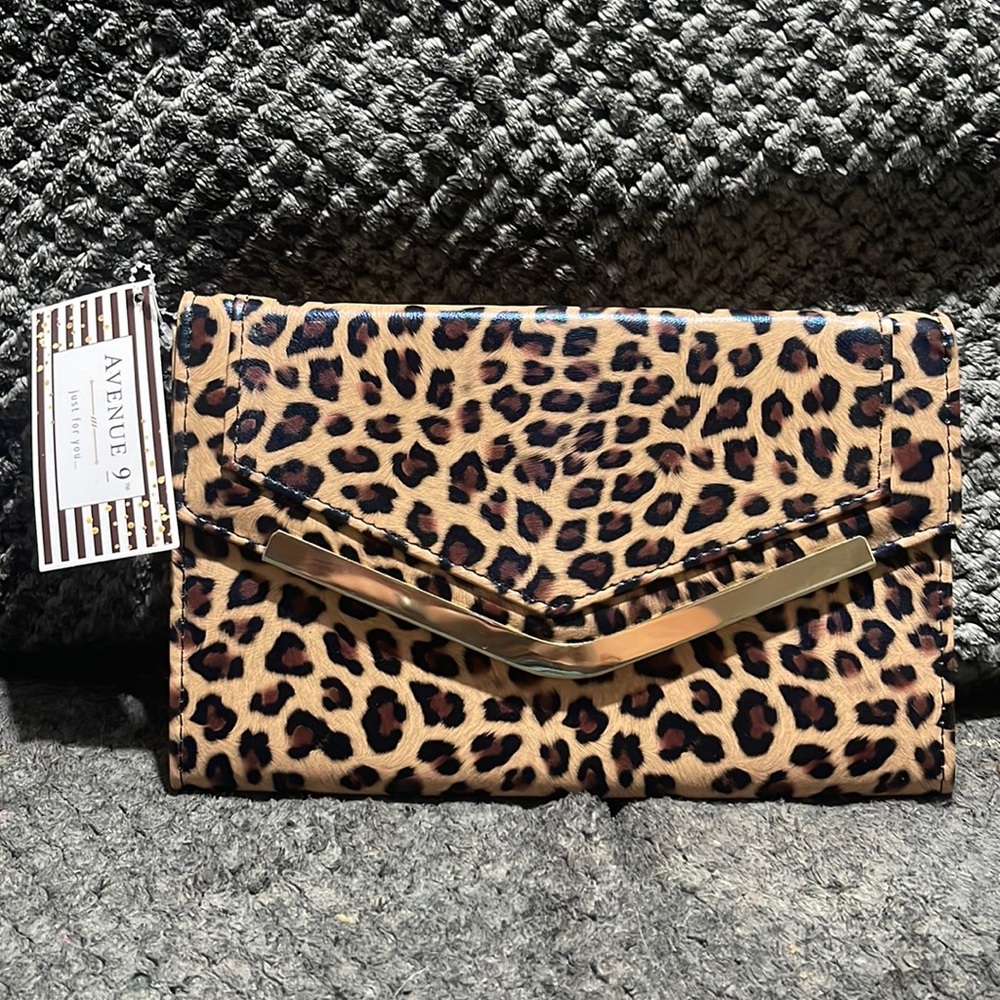 Cheetah print clutch purse